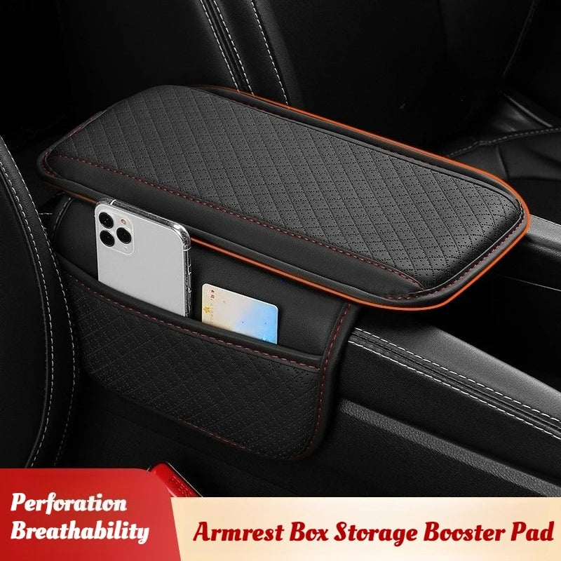 Car Center Console Armrest Cushion with Storage Pocket