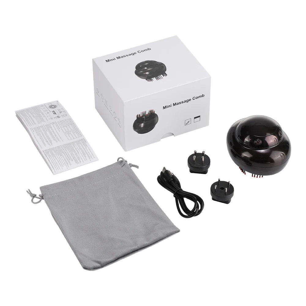 Electric Scalp Massager with Red Light Therapy and Oil Applicator - 18