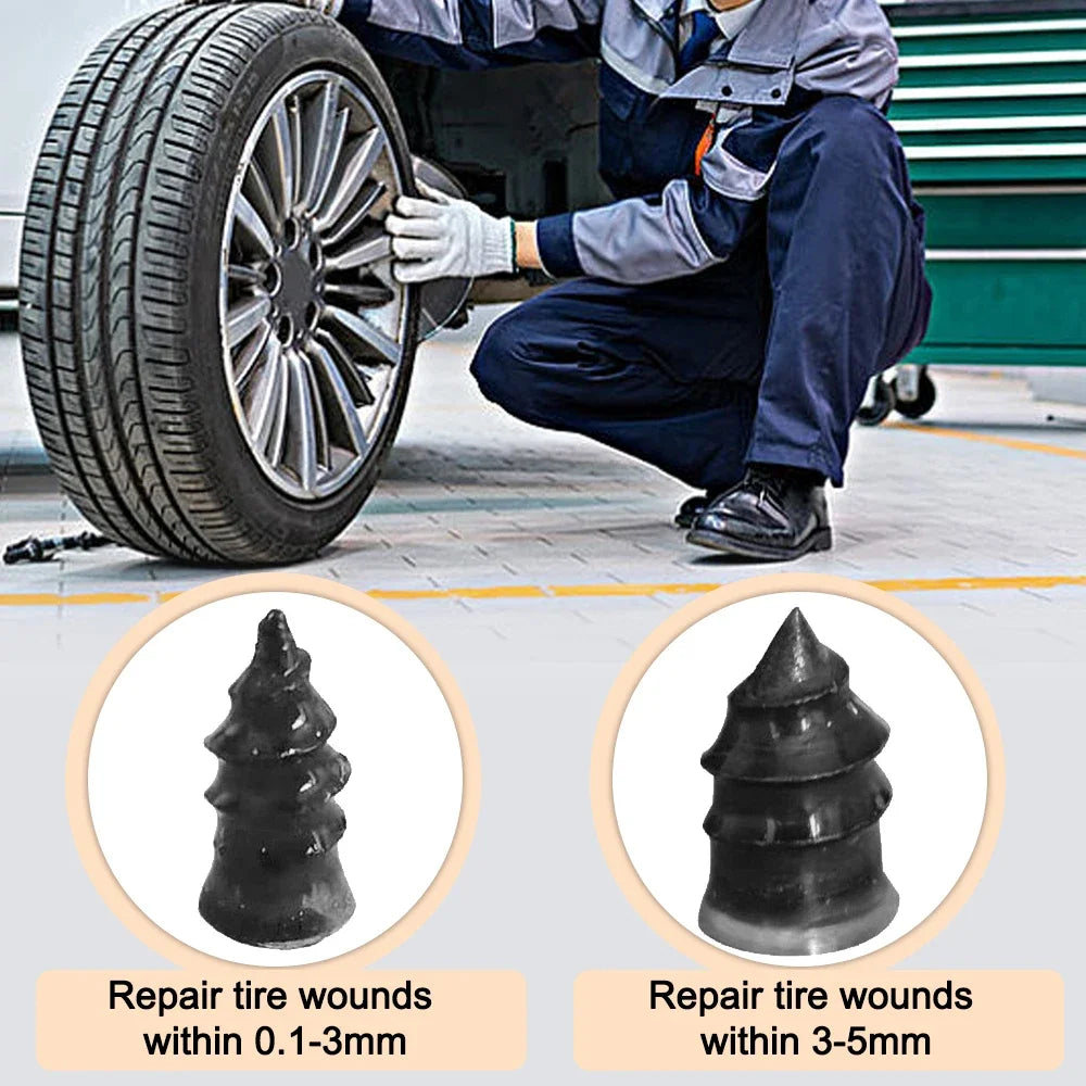 Emergency Tire Puncture Repair Rubber Screws - 7