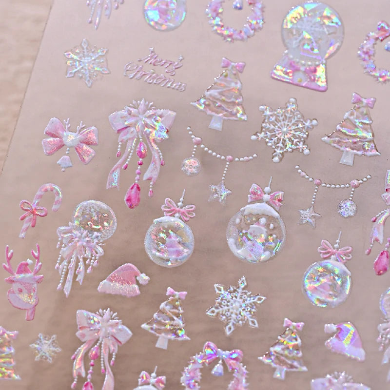 3D Christmas Cartoon Self-Adhesive Nail Art Decal Stickers - 69