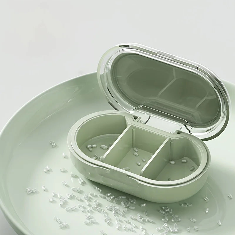 Portable 3-Compartment Moisture-Proof Travel Pill Organizer
