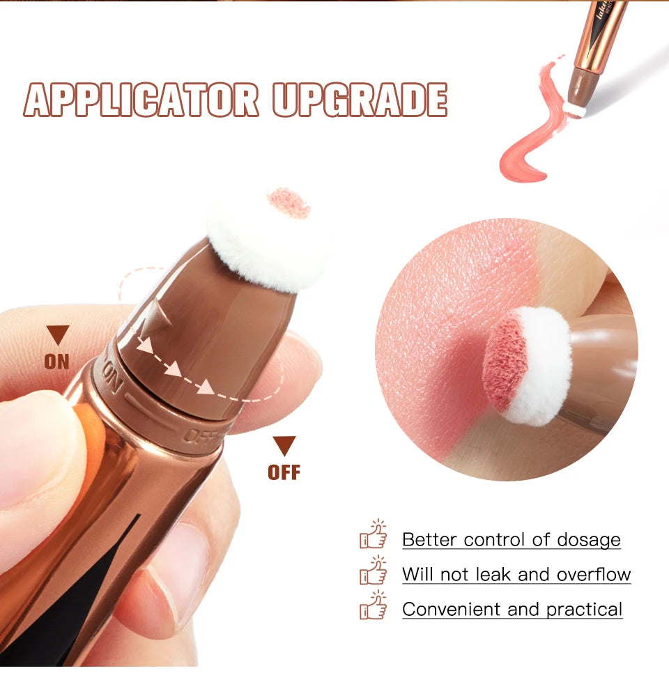 Liquid Face Contouring, Blush, and Highlighter Wand with Cushion Tip - 17