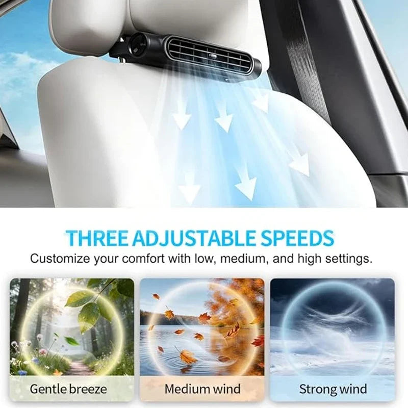 Portable Car Headrest Cooling Fan - 2