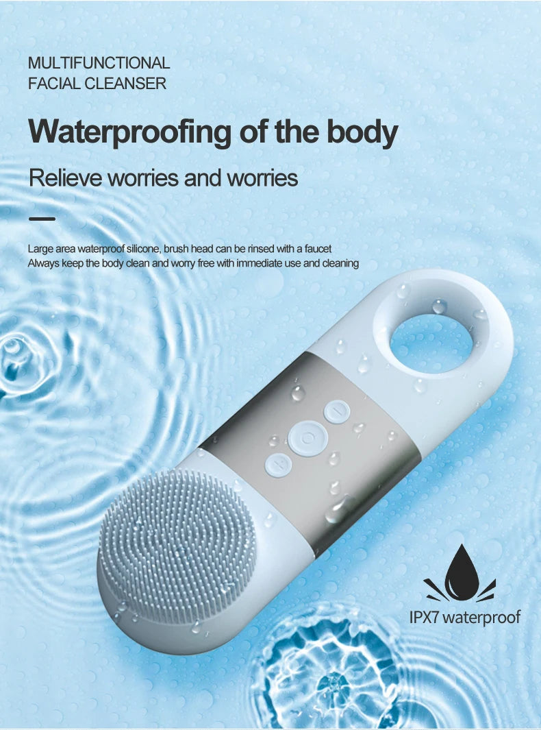 Heated and Cooling Sonic Facial Cleansing Brush