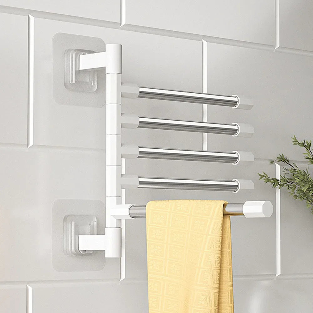 Rotating Wall-Mounted Towel Rack for Bathroom and Kitchen - 12