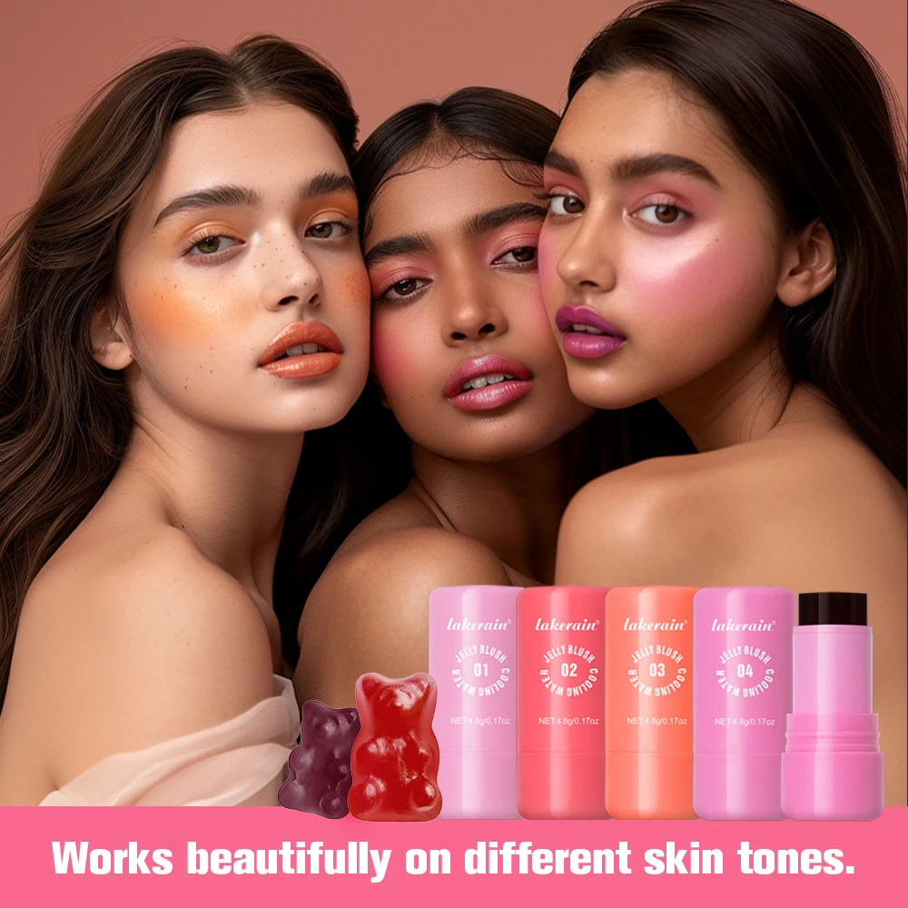 Cooling Water Jelly Blush Stick for Cheeks and Lips - 4