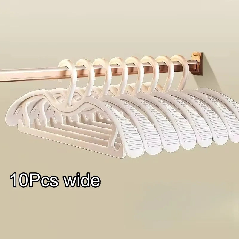10 Pack Short Neck Clothes Hangers Space Saving Non Slip Coat Racks