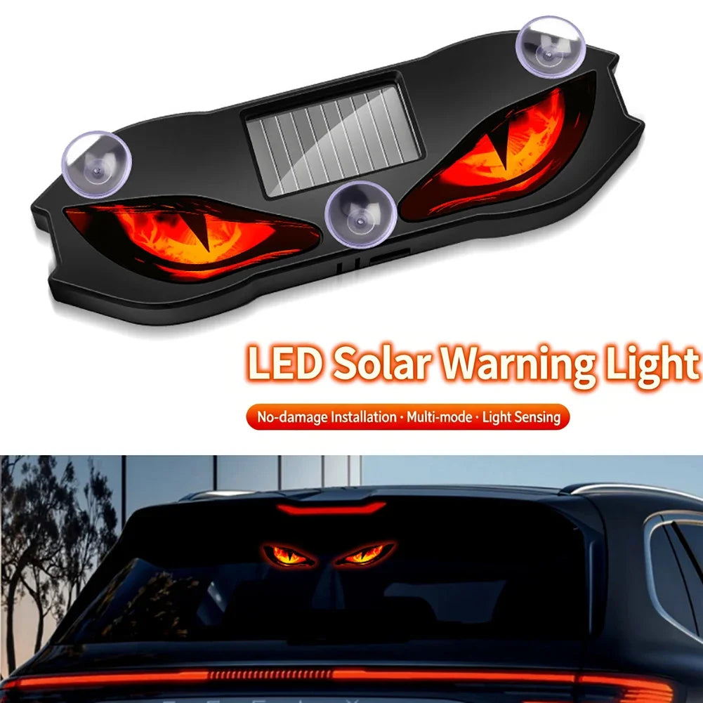 Solar Powered Demon Eye Car Window Warning Light - 7