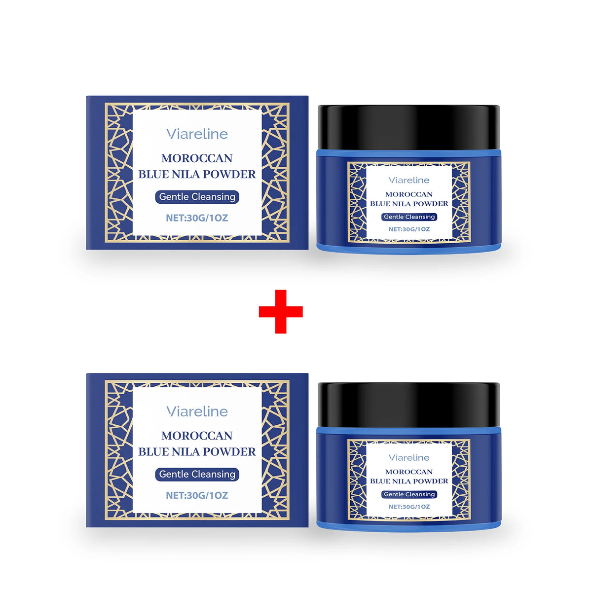 Moroccan Blue Nila Face Mask Powder for Skin Brightening and Cleansing