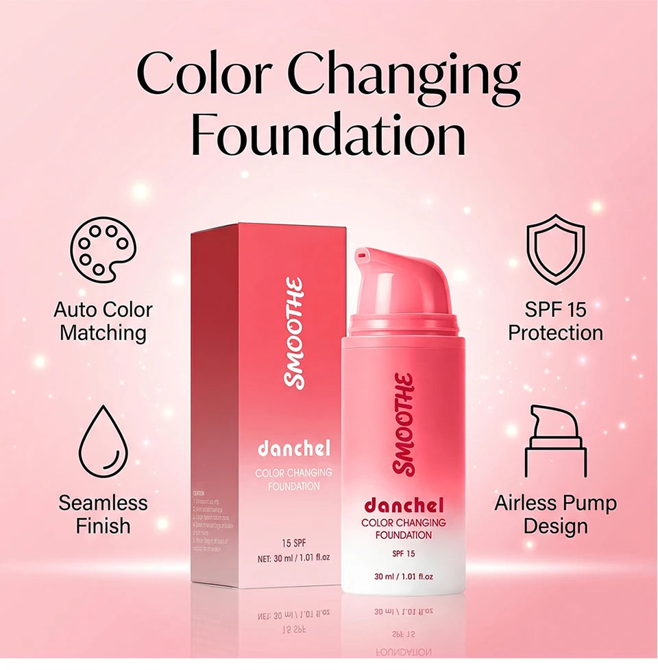 Color-Changing Liquid Foundation with SPF 15