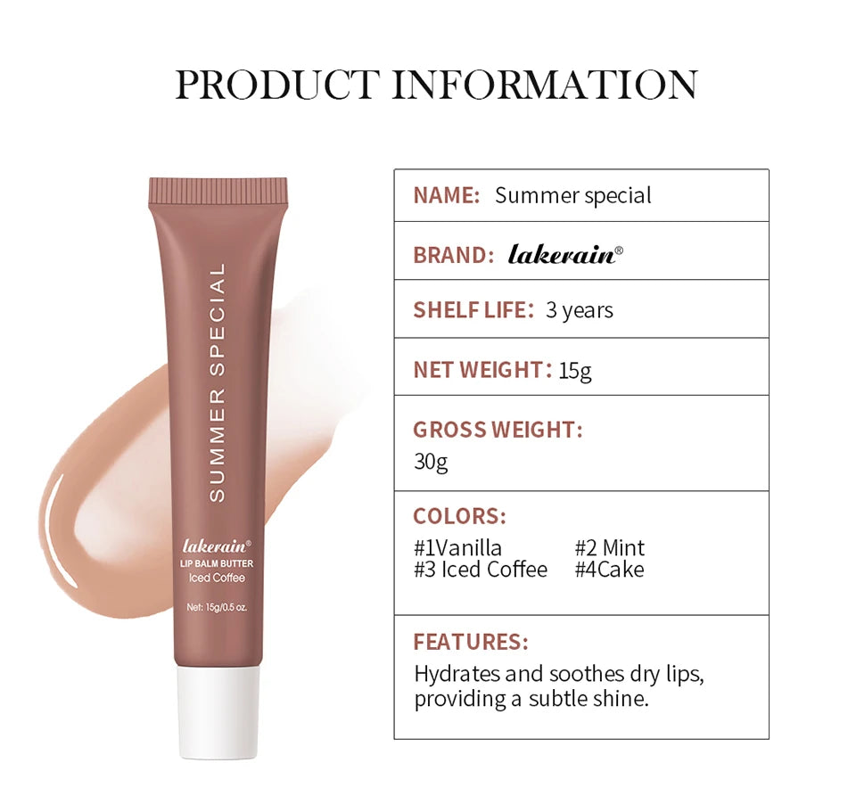 Moisturizing Lip Balm Butter for Glossy Hydrated Lips