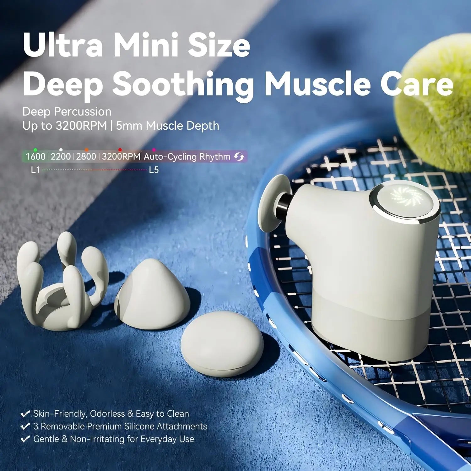 Portable Mini Deep Tissue Percussion Muscle Massage Gun - 3