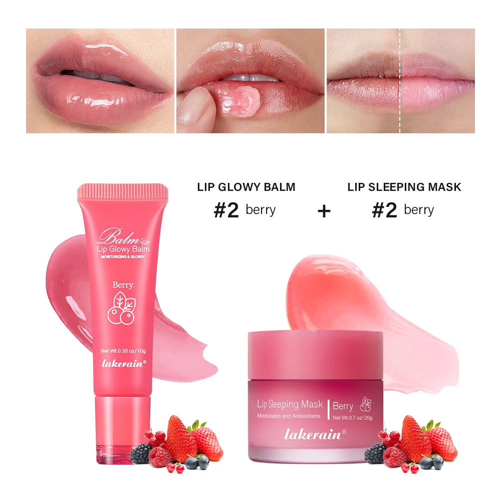 Moisturizing Lip Balm and Overnight Sleeping Mask Set - 1