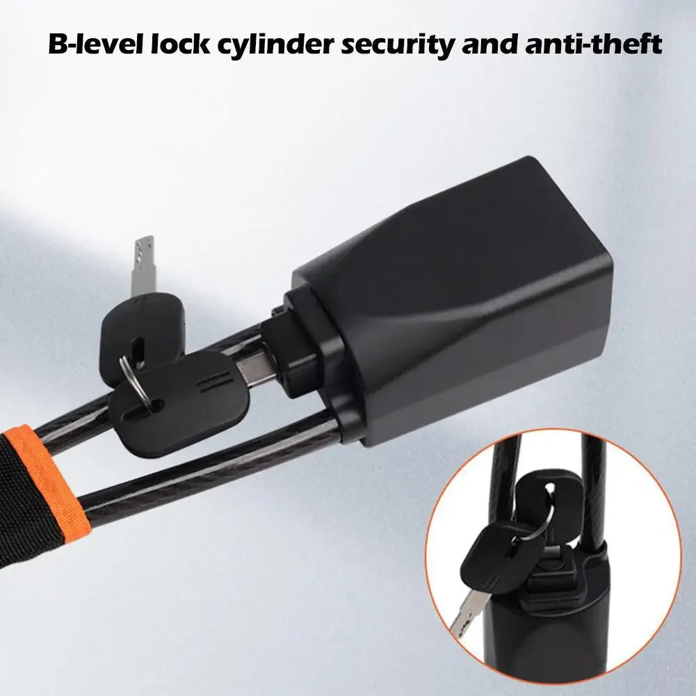 Anti-Theft Braided Steel Steering Wheel and Seat Belt Lock