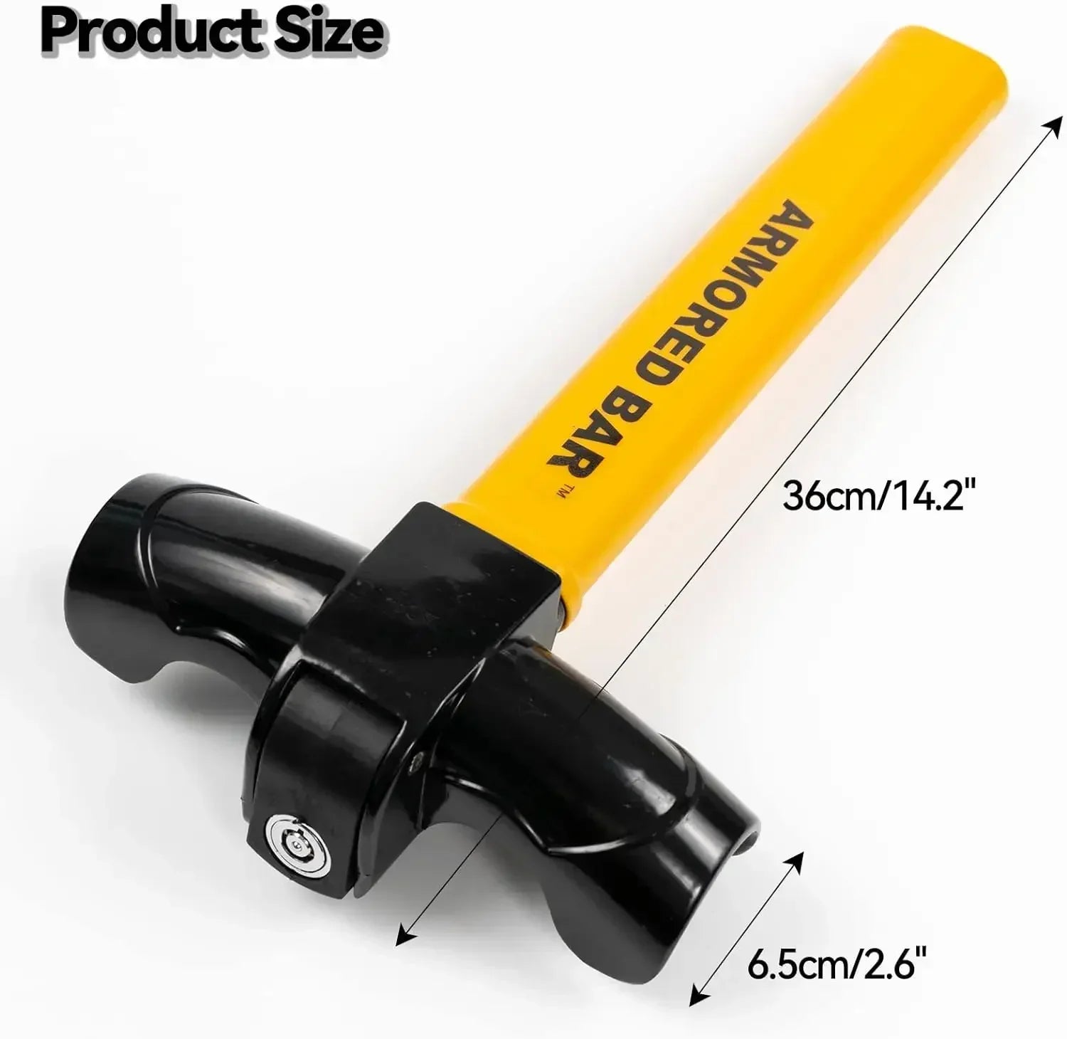 Heavy Duty T-Shaped Anti-Theft Car Steering Wheel Lock - 14