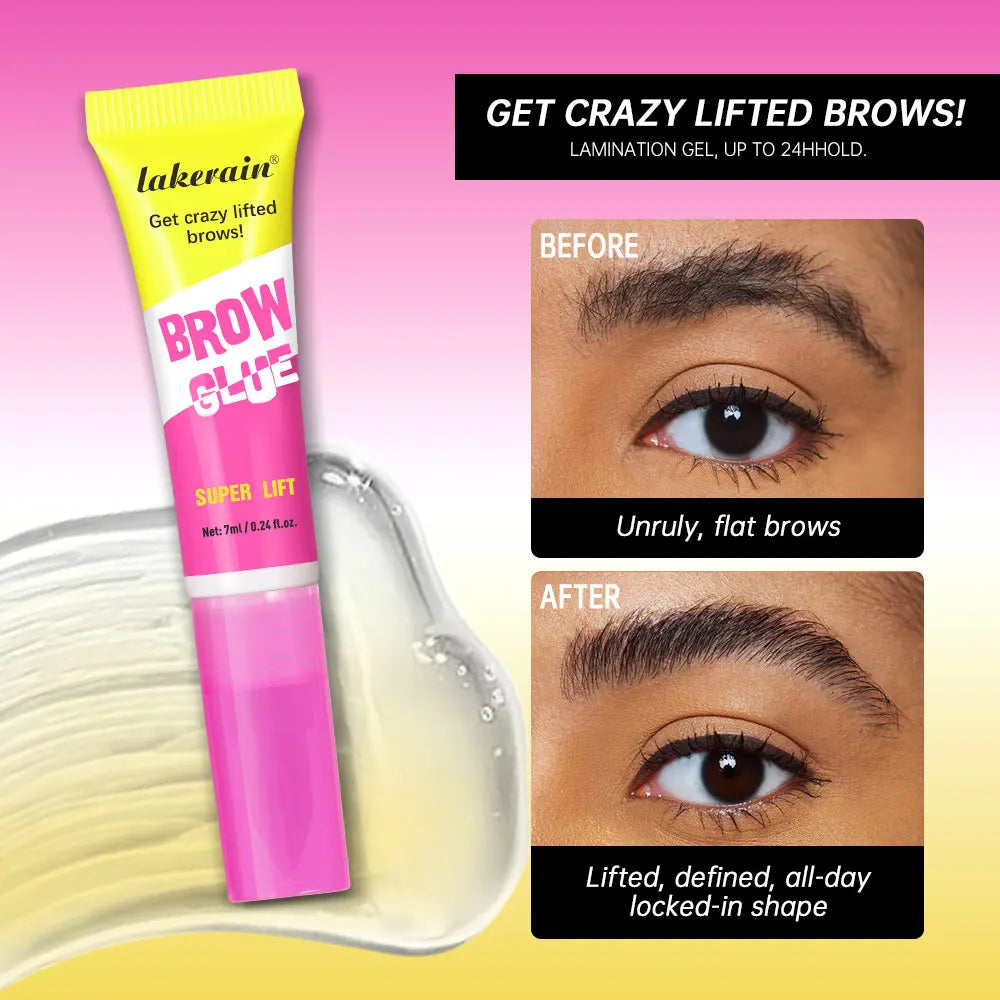 Long-Lasting Eyebrow Lamination Styling Gel with Built-in Comb