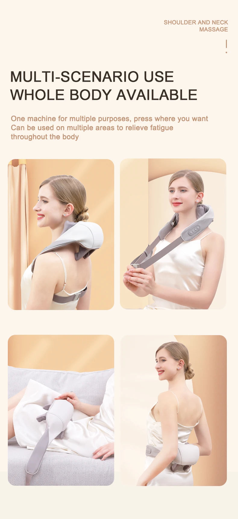 Wireless 6D Heated Neck and Shoulder Deep Tissue Massager - 17