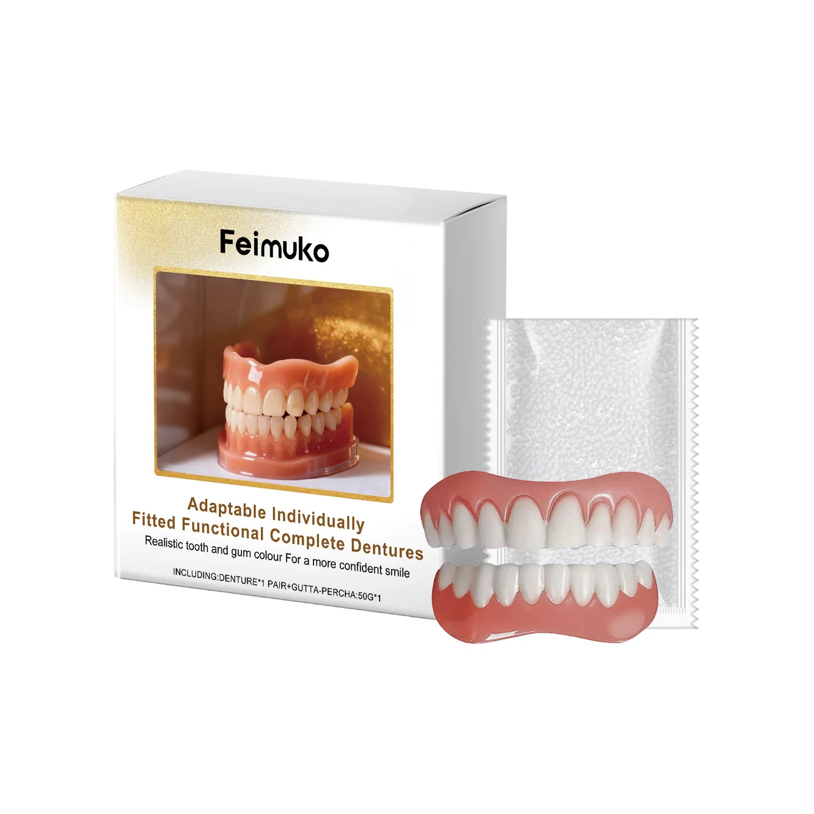 Comfortable Fit Silicone Denture Set for Instant Smile Enhancement - 18