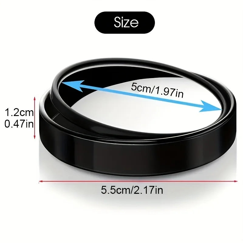 Adjustable Wide Angle Blind Spot Mirrors for Car Safety - 3