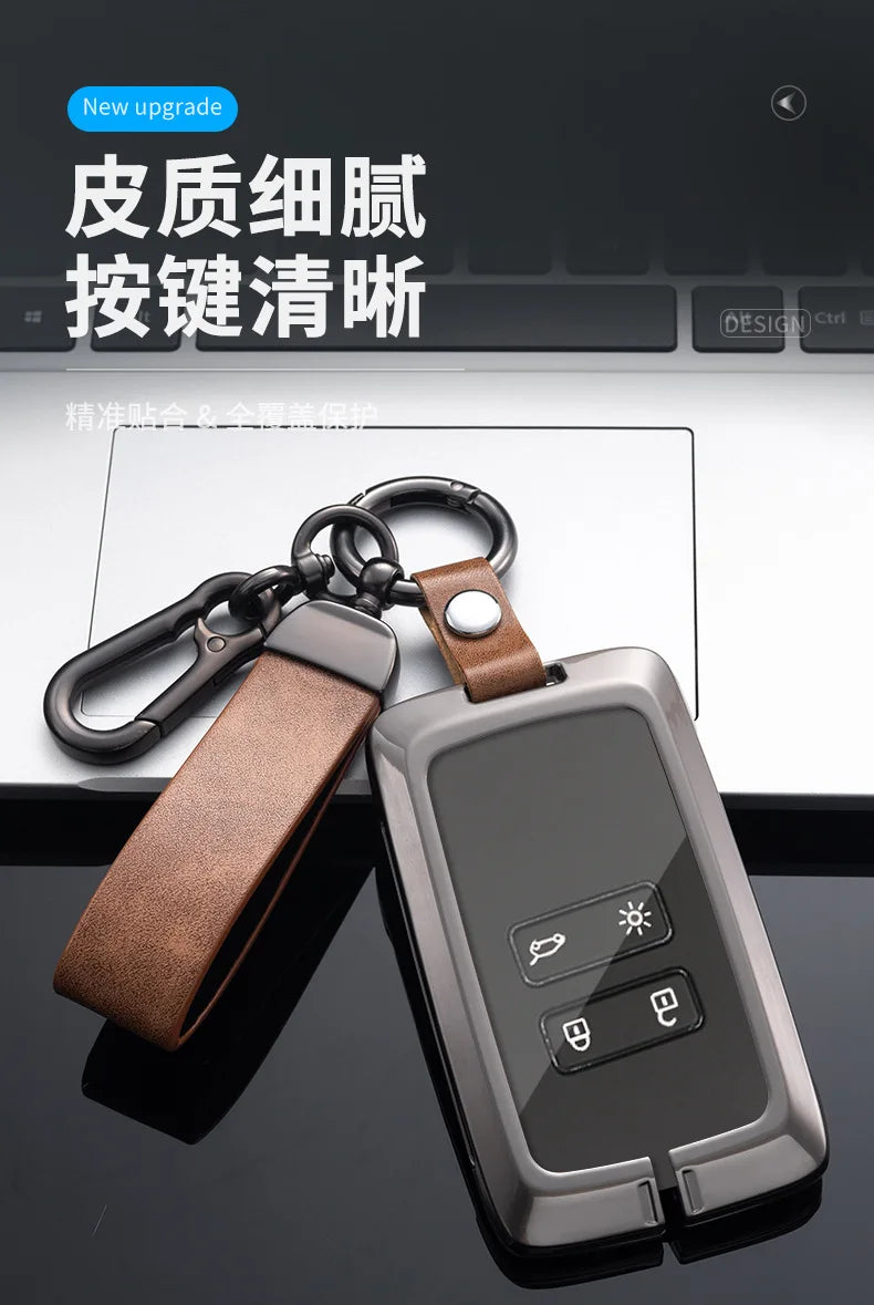 Leather Protective Car Key Case Cover - 8