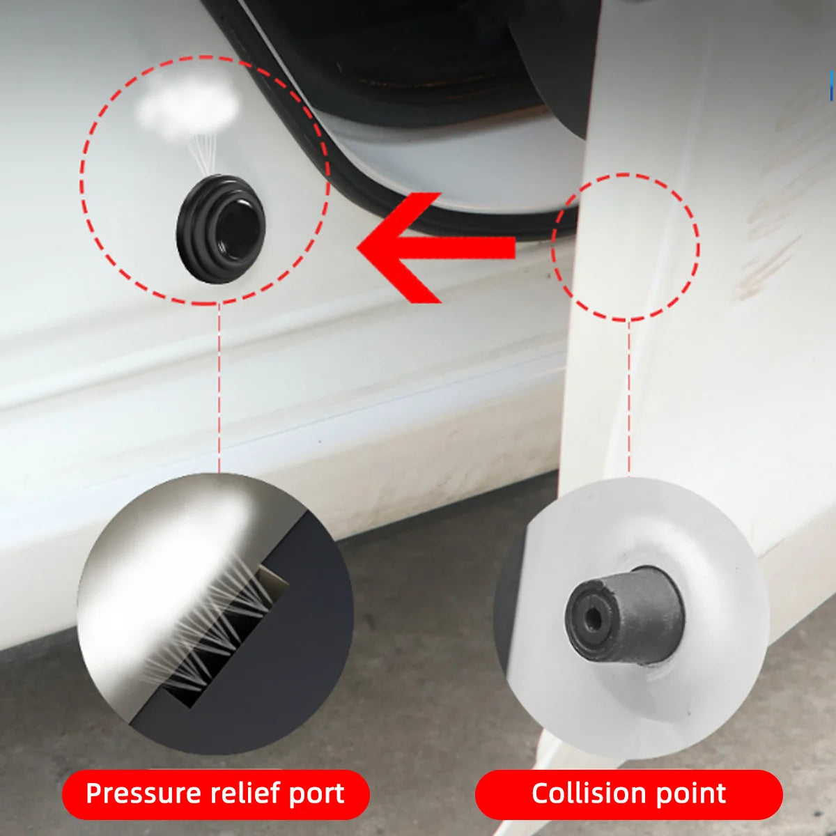 Car Door Shock Absorber Pads Noise Reduction Silicone Buffer Stickers - 7
