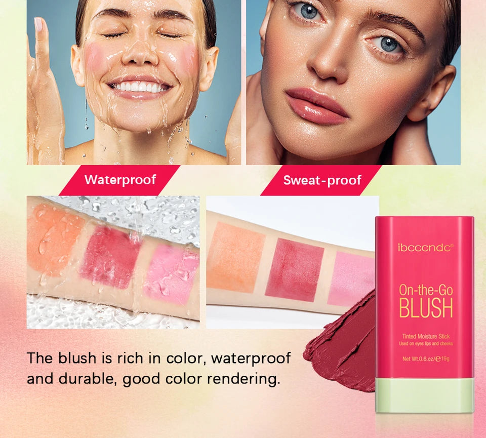 Tinted Moisturizing Blush Stick for Cheeks and Lips