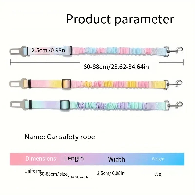 Adjustable Gradient Dog Car Safety Seat Belt - 9
