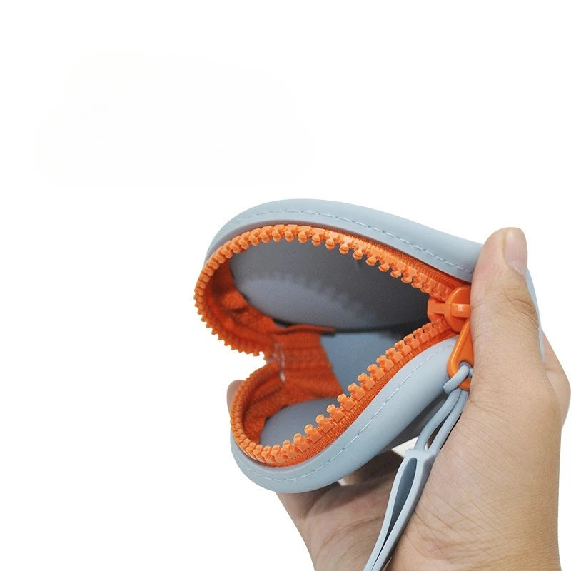 Portable Silicone Round Storage Pouch for Accessories and Coins - 12