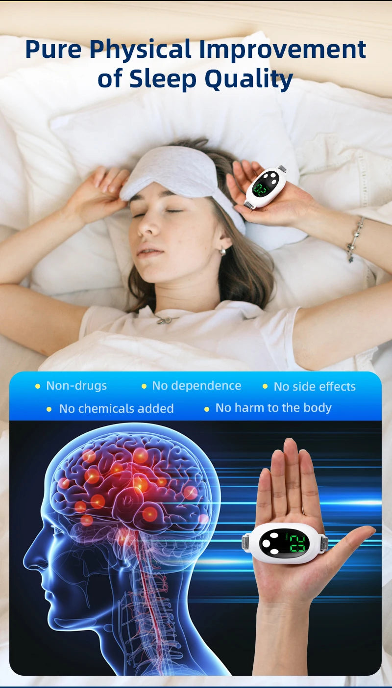 Microcurrent Handheld Sleep Aid and Stress Relief Device
