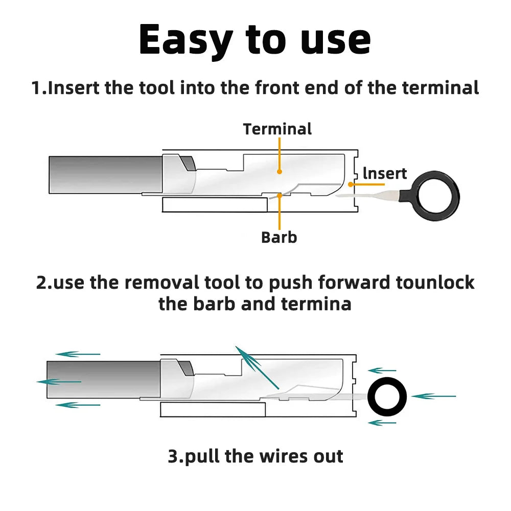 Car Terminal Removal Tool Kit Pin Ejector Wire Connector Extractor
