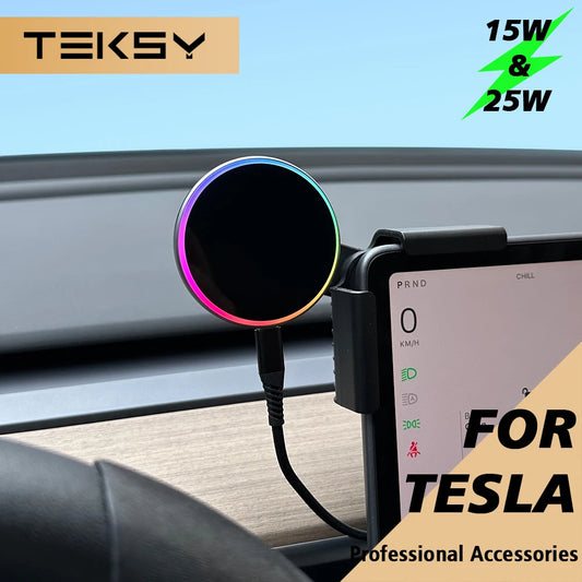 Magnetic Wireless Charging Car Phone Mount for Dashboard Screens