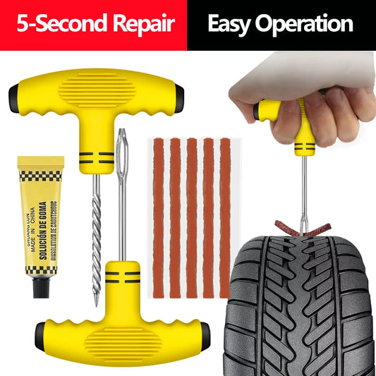 Emergency Car and Motorcycle Tubeless Tire Repair Kit