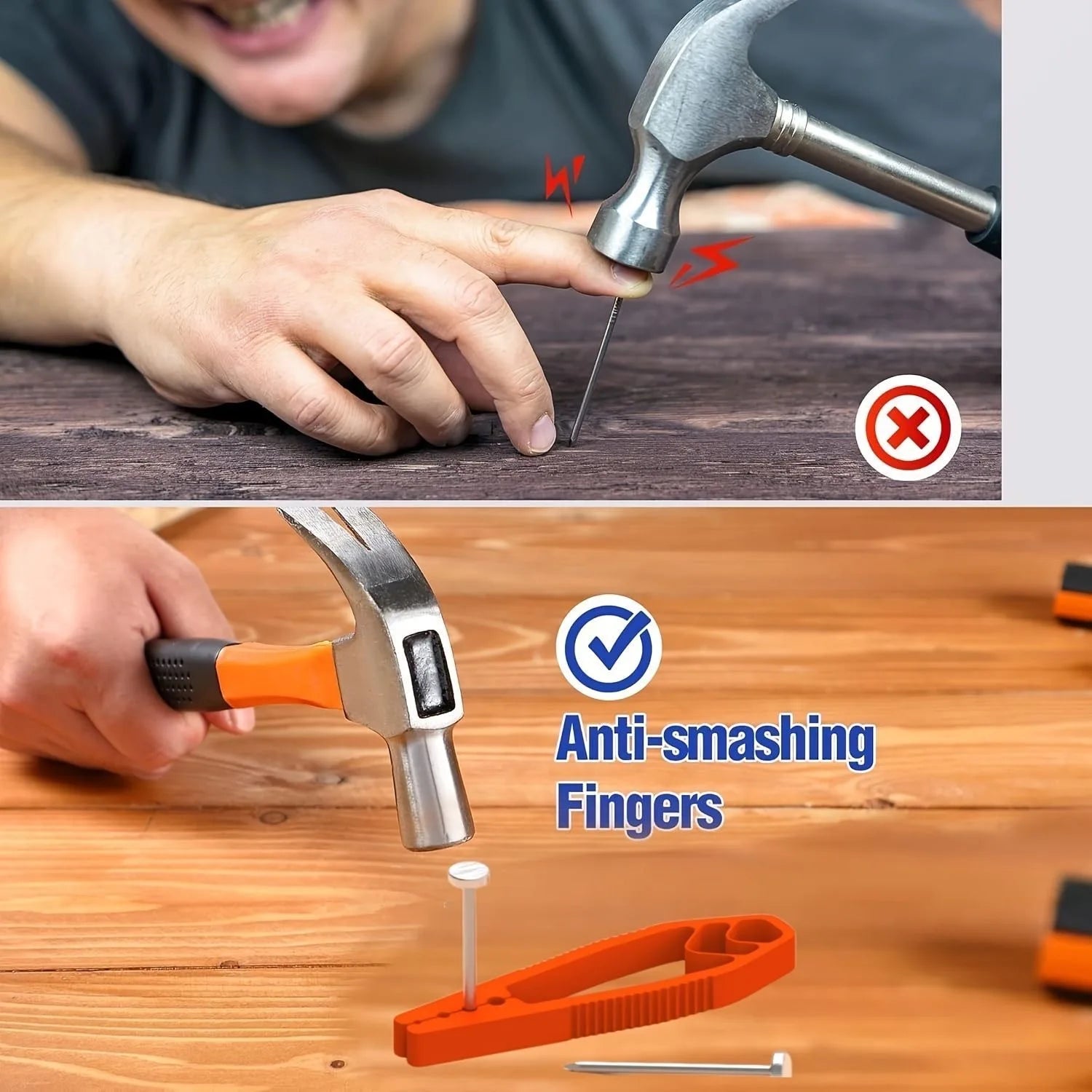 Safety Finger Protector Pliers for Hammering Nails - 2