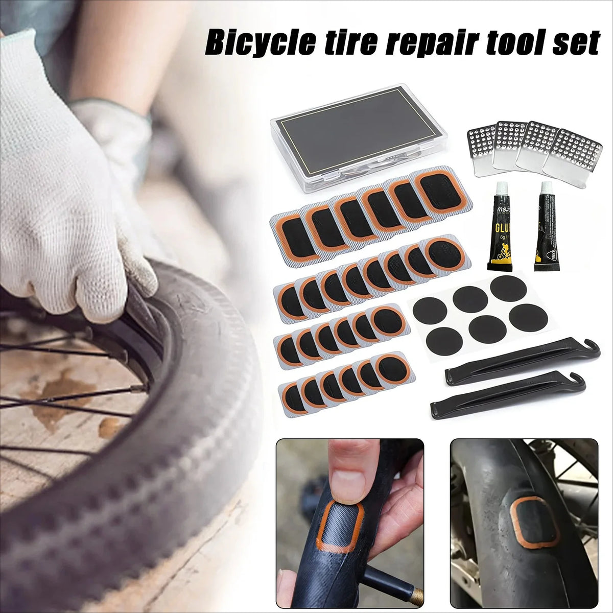 Professional Bicycle Tire Puncture Repair Kit