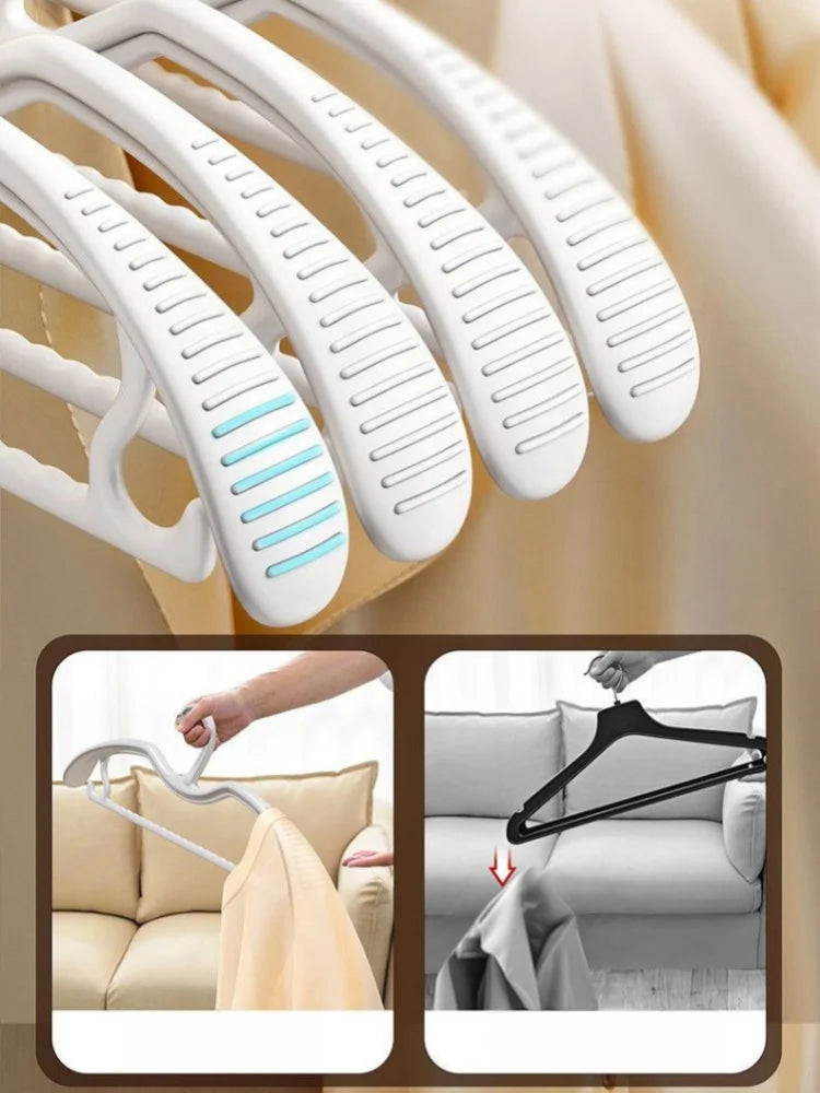 10 Pack Short Neck Clothes Hangers Space Saving Non Slip Coat Racks