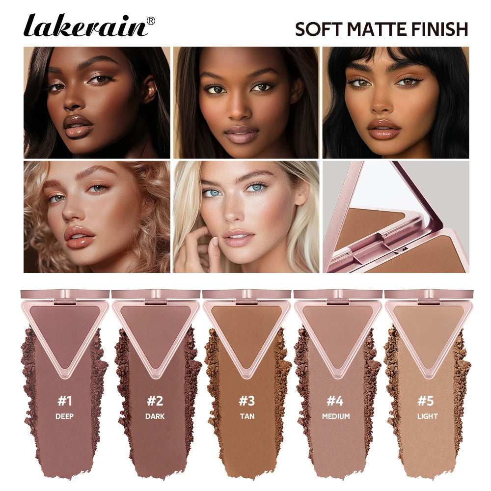 Long-Lasting Matte Bronzer Contour Powder for Face Shading