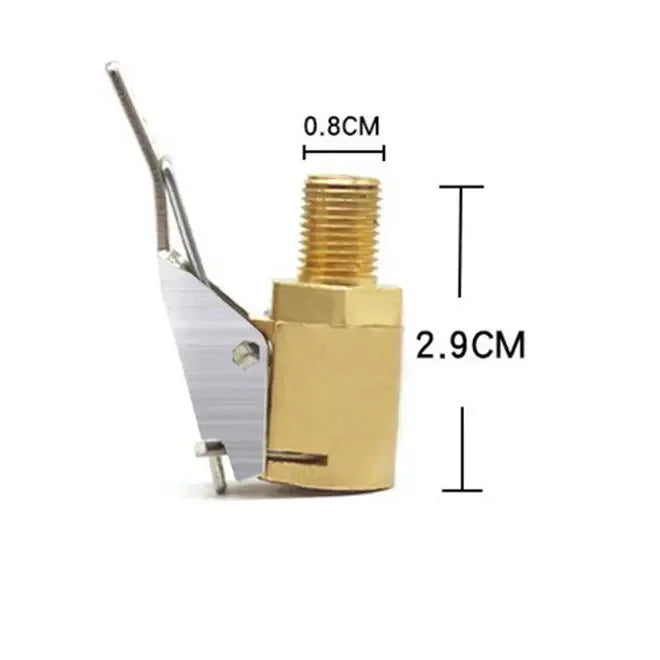 Brass Tire Inflator Air Chuck Pump Connector for Car and Bike