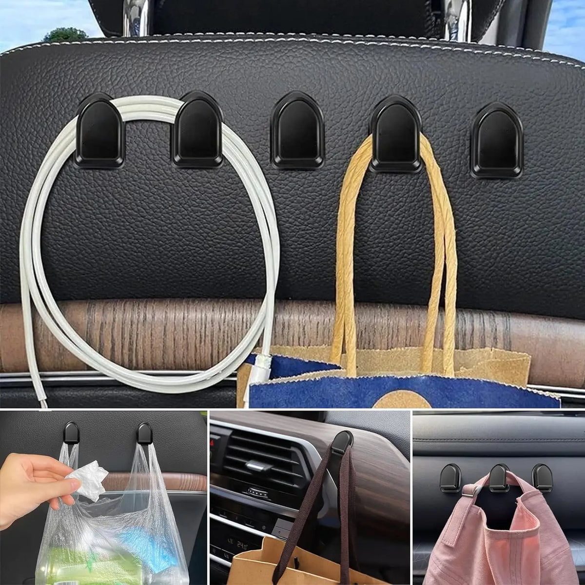 Adhesive Mini Car Interior Storage Hooks