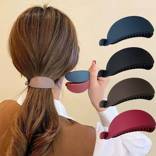 Matte Banana Hair Clips for Ponytails