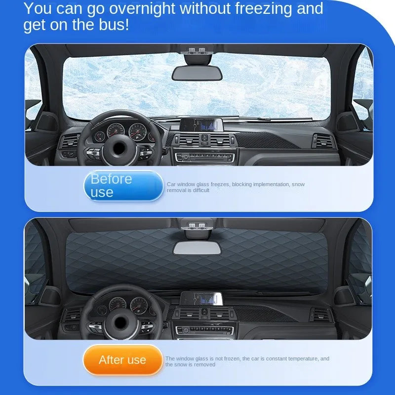Magnetic Car Windshield Snow and Sun Protection Cover - 5