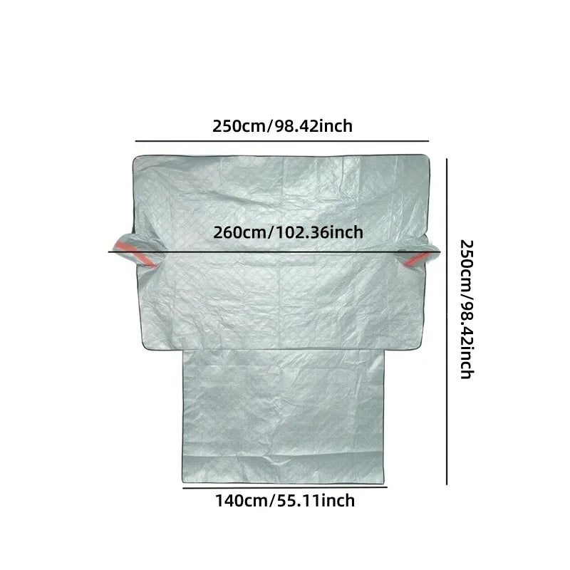 Winter Car Windshield Snow Cover and Sun Shade