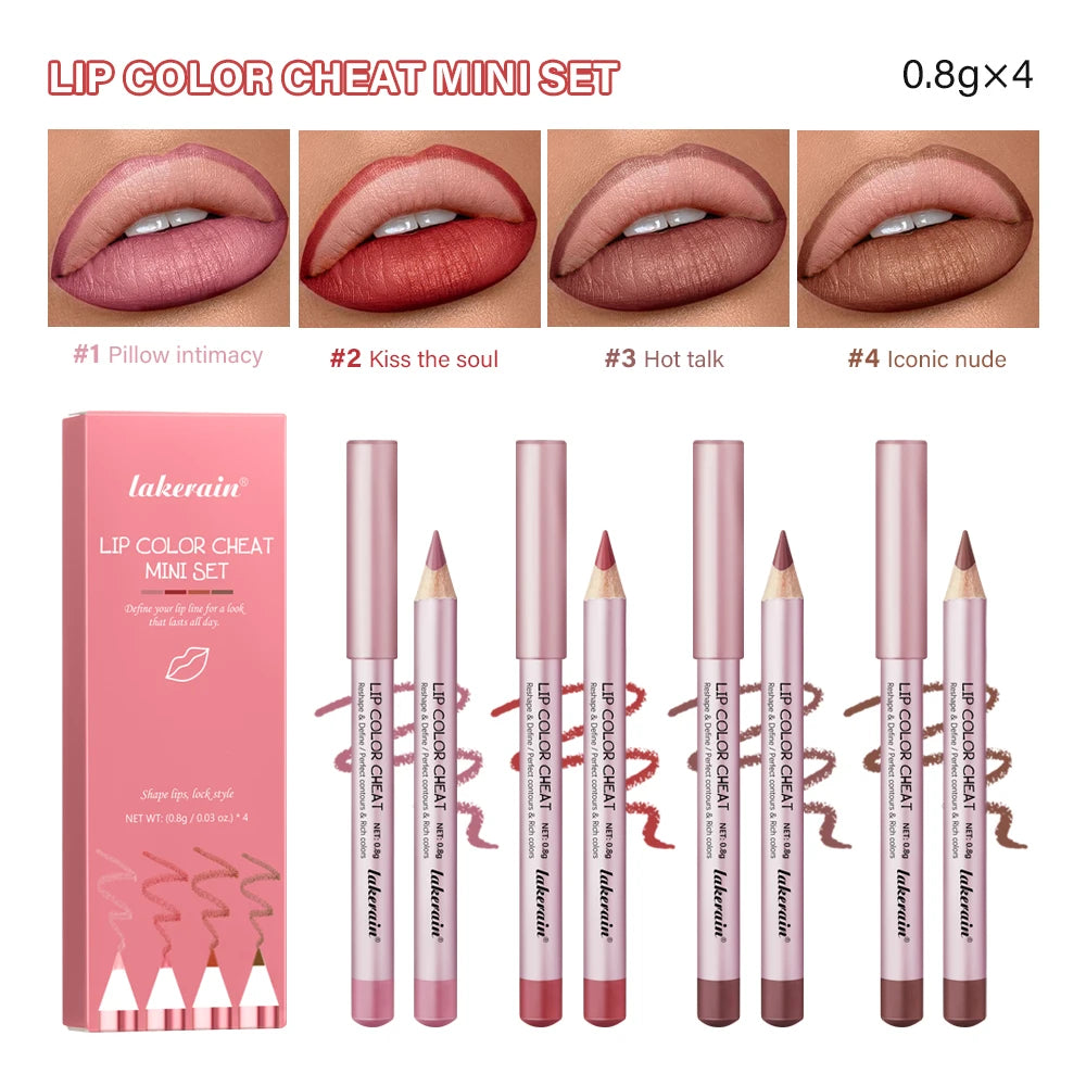 Waterproof Matte Lip Liner Pencil Set - 20