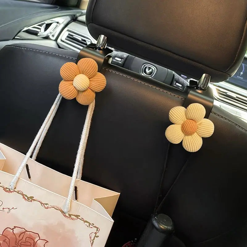 Universal Car Seat Headrest Flower Hook Organizer