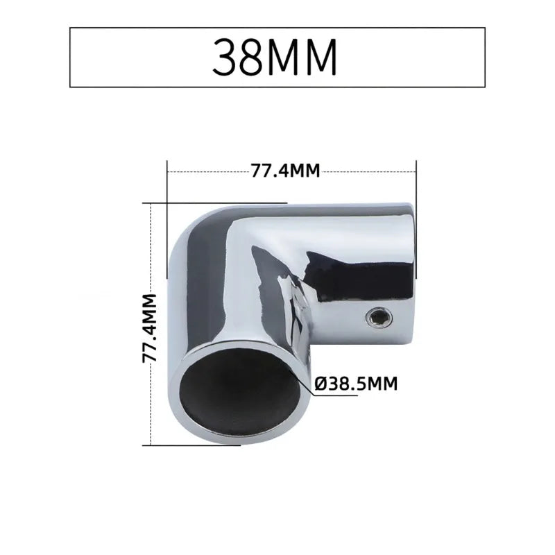 Stainless Steel 2-Way Boat Rail Elbow Pipe Connector