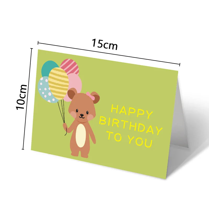 Festive Birthday Greeting Card Set with Envelopes