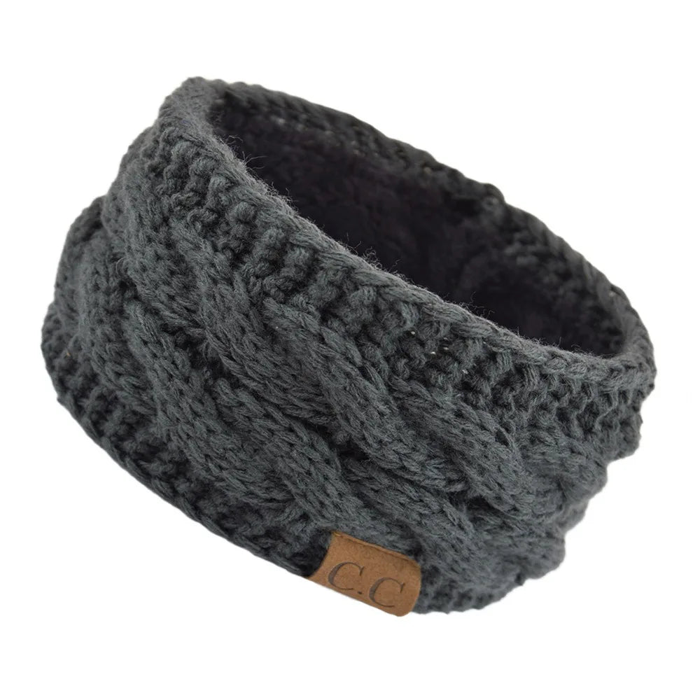 Women's Knitted Winter Headband Warm Thermal Ear Warmer Yoga Hairband - 8