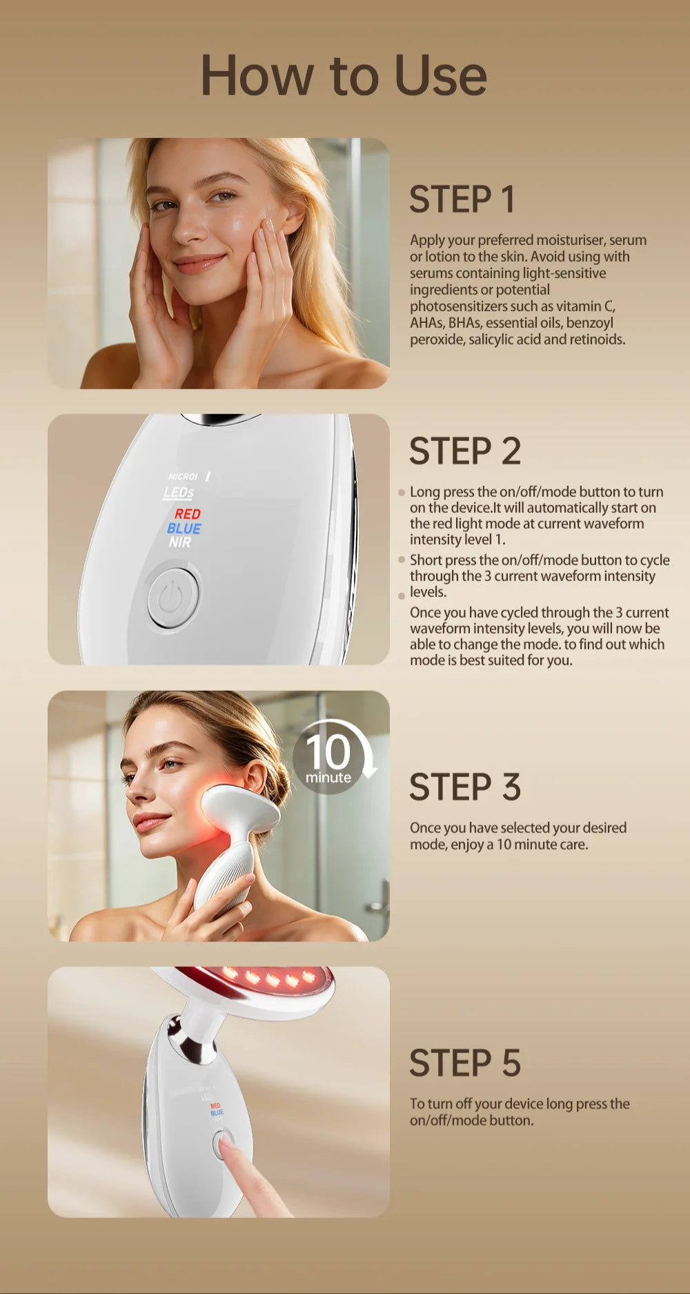 LED Facial and Body Skin Tightening & Sculpting Massage Tool
