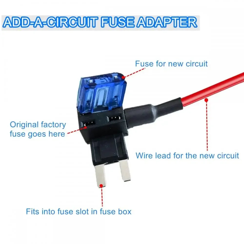 10 Pack Car Fuse Holder Add a Circuit Adapter for Auto Blade Fuses - 12