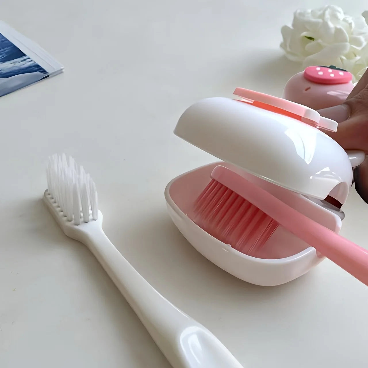 Strawberry Shaped Toothbrush Protective Cover Set - 2