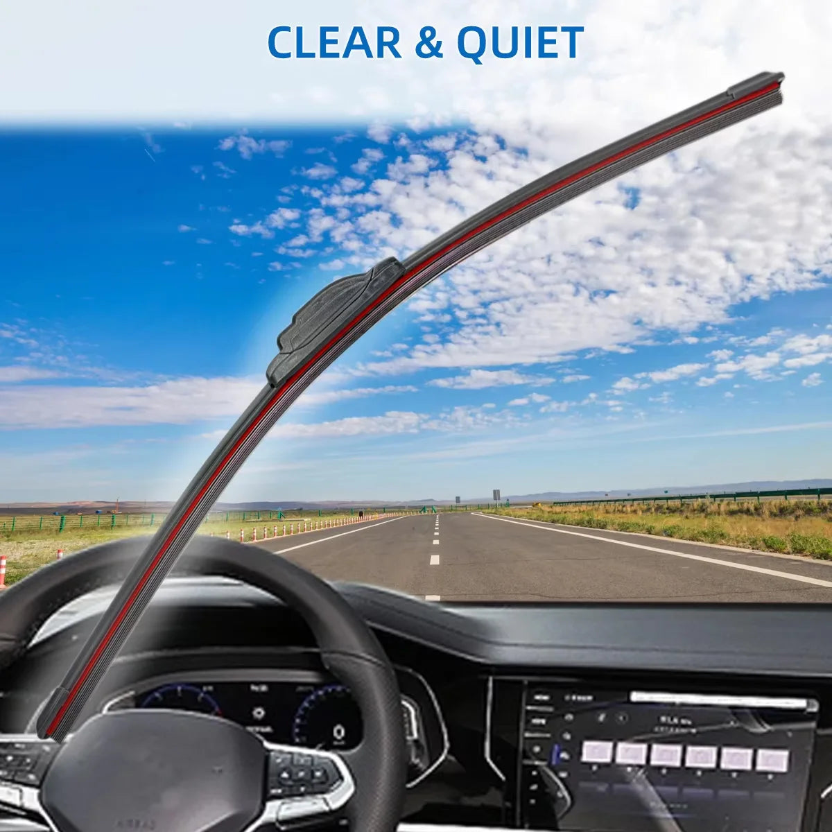 Universal Front Windshield Wiper Blade Replacement for Cars - 4